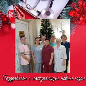 Мы, врачи и медсëстры терапевтического отделения арсеньевской горбольницы, поздравляем арсеньевцев с наступающим Новым годом!